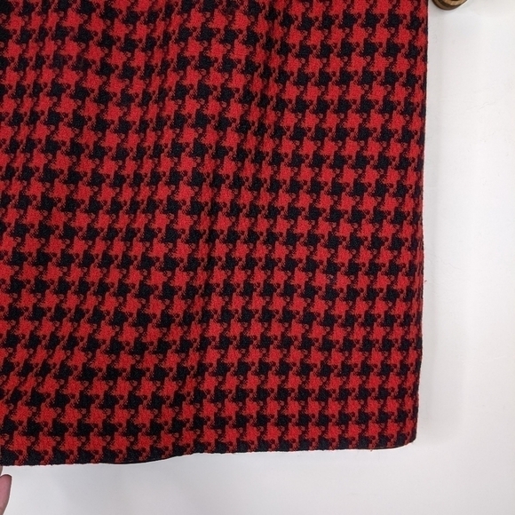 Vintage JH Collectibles Houndstooth Knee Length A-Line Midi Skirt - Picture 5 of 7